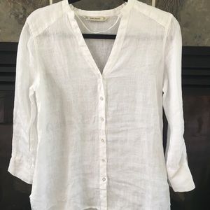 White linen tunic NWT